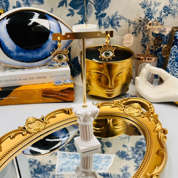 🆕 KURT GEIGER LONDON 🧿 NWOT Evil Eye Huggie Earrings - Picture 10 of 16